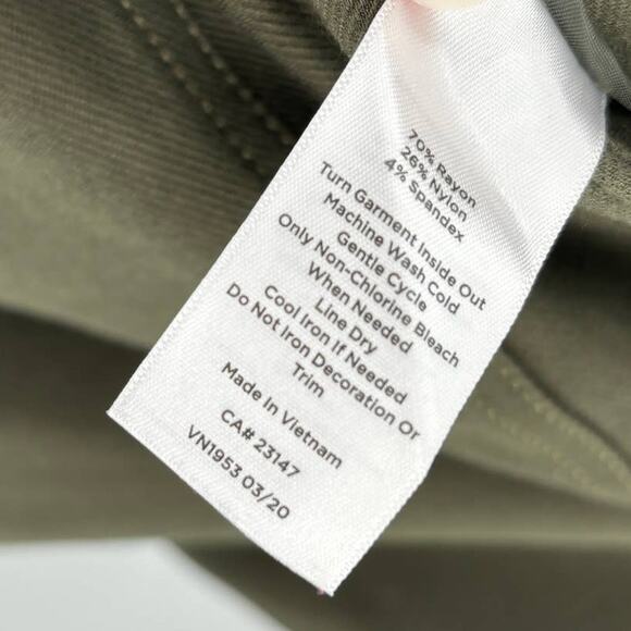 Talbots Green Lexington Ponte Knit Skinny Ankle Pants - Picture 10 of 12